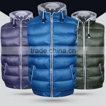 wholesale custom made designer mens sleeveless winter quilted vest