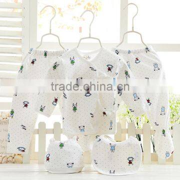 Wholesales Spring Autumn Cotton Printing Baby Clothes Set Wear photo-3