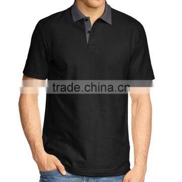 Black Cotton Polo Shirts