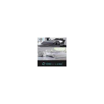 Queen Bed Frame Leather White, King Size Leather Bed, Leather Upholstered Bed