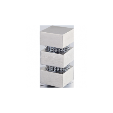 Square Metal Curtain Finial With Crystal