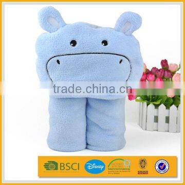 wholesale animal head plush flannel fleece applique embroidery baby blanket