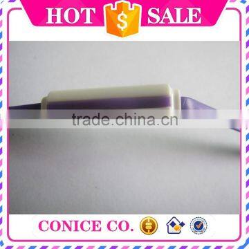 New Arrival Purple Silicone Plastic Speaker Flat Cable Wired Magic Sound Stereo In-ear Earbuds Earphone With Mic photo-5