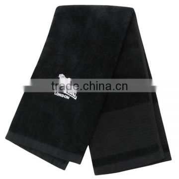 Cotton fast drying towel embroidered patterned logo by customers