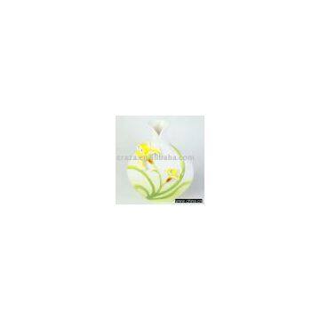 yellow Iris flower vase 9