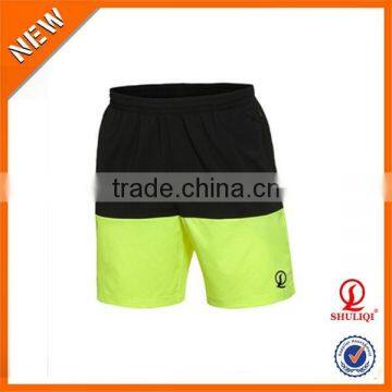 Twin color plain dyed 80% cotton 20% polyester quick dry men gym shorts wholesale sweat shorts