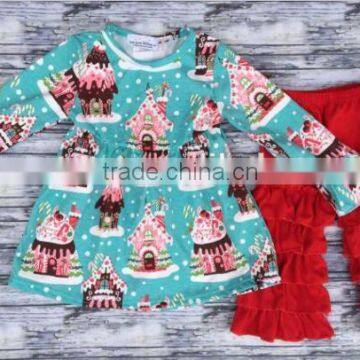 2017 Christmas Factory Direct Sales Baby Clothes Wholesale Giggle Moon Remake Outfits Children Boutique Clothing photo-3