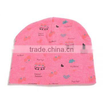 Spring&summer Korea Style 100%cotton Cute Boys&girls Strawberry Pattern Baby Beanie Hat photo-2