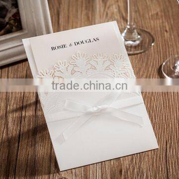 Latest Design Silk Tie Wedding invitation Card