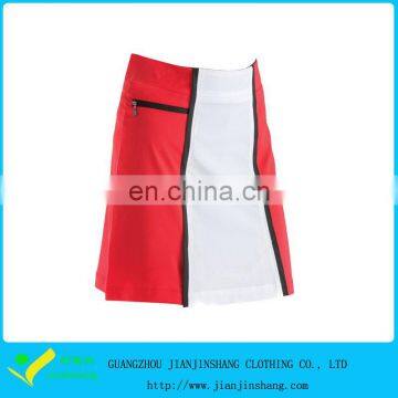 Hot Girl Wearing Color Blocked Polyester Wrap Skirts For Golf Sports