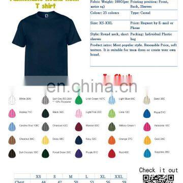 Fashionable Round O Neck T-Shirt /Custom Logo Design Printing Cotton Tee T-Shirt
