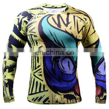 mma custom printed logo rash guard manufacture