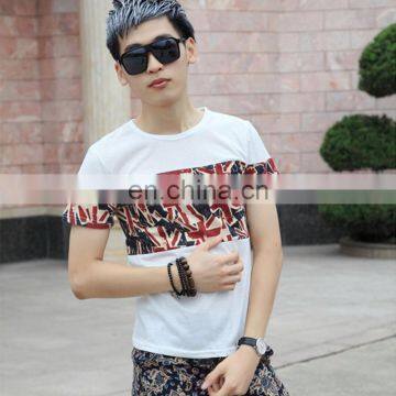 Peijiaxin Fashion Design Casual Style Flag Montaged T Shirt With Wholesale Price photo-2