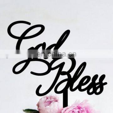 God Bless Acrylic Cake Topper Baby Shower Cake Topper