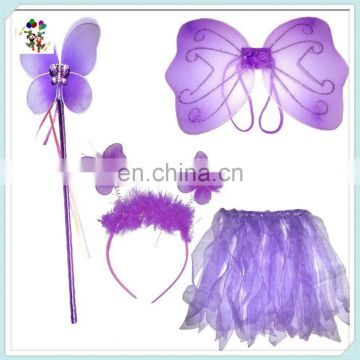 Wand Tutu Boppers Set Cheap Party Kids Girl Fairy Butterfly Wings HPC-0860