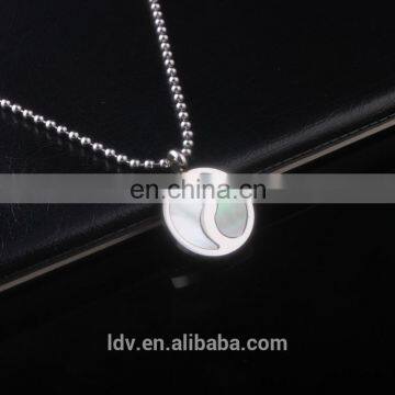 Latest Design Double Color Drops Round Shaped Stainless Steel Pendant Necklace China Tai Ji Jewelry