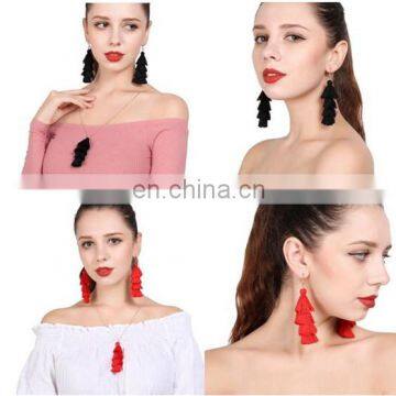 Fashion Earrings Bohemian Womens Long Tassel Fringe Fancy Dangle Drop Earring