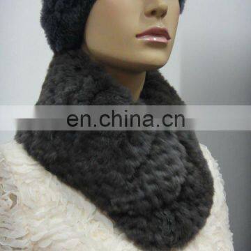 B092# Chinchilla Rabbit Fur Short Scarf, Genuine Chinchilla Rabbit photo-3