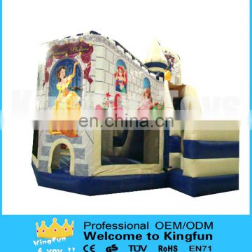 Popular inflatable Princess combo with slide for girls