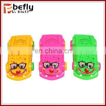 Colorful plastic pull back car for kids play