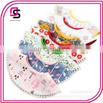 Hot design autumn new style cute bandana cotton baby bib for drooling teething