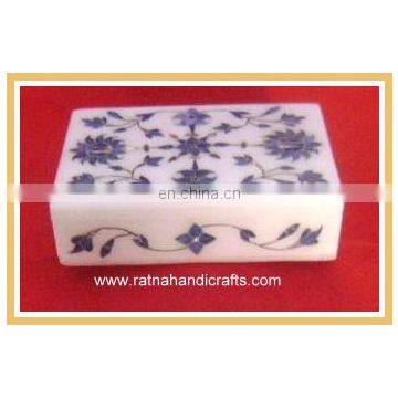 White Marble Box with Inlay Work