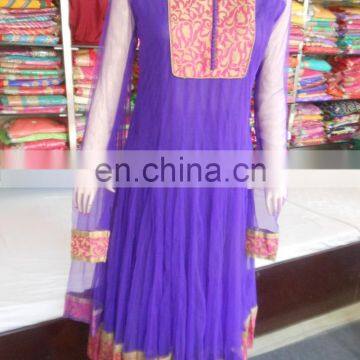 Anarkali Stone Work Suit Indian Pakistani Designer Party Wear Blue Salwar Kameez photo-2