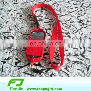 elastic mobile holder lanyard,lanyard with mobile holder