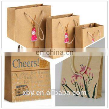 Shenzhen factory manufacture kraft paper shopping bag