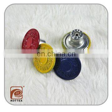 Fancy colored women's metal snap buttons for jackets,fashion female garment