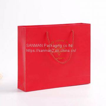 Red kraft paper gift bag