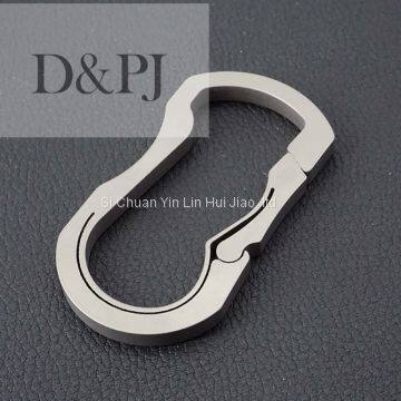 Titanium Hook Carabiner Keychain EDC Titanium Car Keychain Climbing Carabiner Scuba Diving Carabiner Keychain