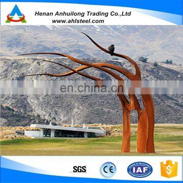 High quality large garden corten steel sculpture made in China