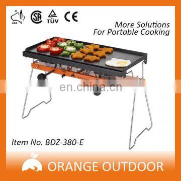 Newest windproof folding glass top 5 burner gas cooker