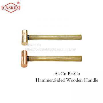 Hammer Sided Wooden Handle Aluminum bronze 450g