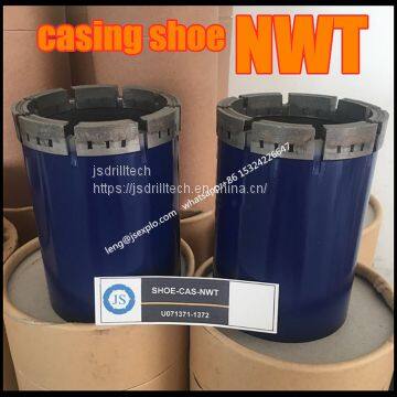 NWT casing shoe bit, impregnated diamond core drill bits, exploration drilling, rock coring, geotechnical drilling bits