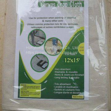 Paint Essentials Ткань для защиты пола из хлопка размером 9 футов x 12 футов. Поставщик из Китая