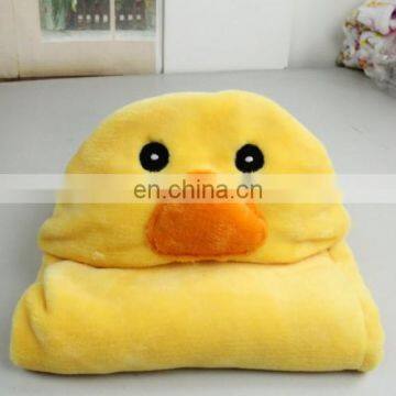 Baby Blanket Cute Bath Soft Flannel Fleece Boys and Girls Hood Blanket photo-3