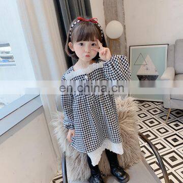 Children's Clothing Ins Girls Autumn 2020 Children's Lace Plaid Skirt Children's Dress