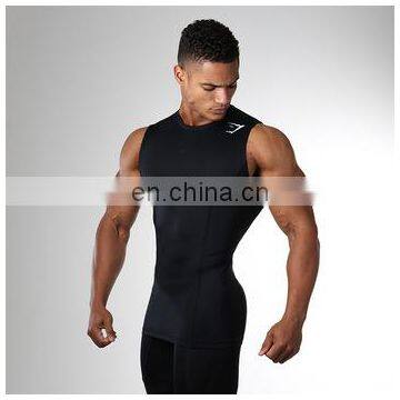 Custom Logo Wholesale 100%Polyester Cotton Printing Design Bodybuilding Fitness Mens Gym Men Tank Tops photo-4