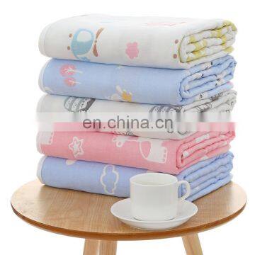 2020 Wholesale Price Muslin Fabric Animal Bath Towel 100 Cotton 6 Layers Gauze Double Jacquard Baby Receiving Swaddle Blanket photo-7