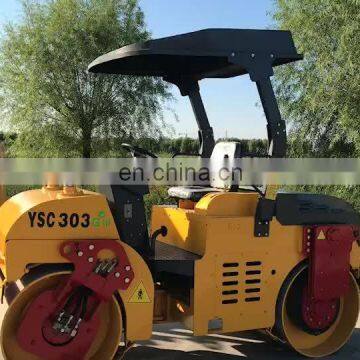 Hot sale  double drum roller 3 ton vibratory  road roller