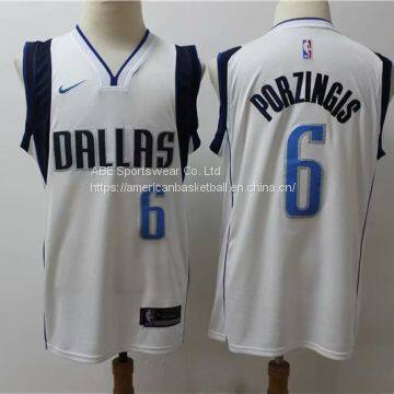 Dallas Mavericks #6 Porzingis White Jersey