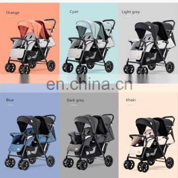 Twin Lightweight and Compact Baby Stroller Foldable Infant Pram Pushchair photo-6