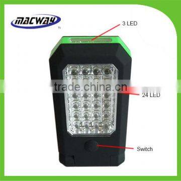 led flexible base 24+3 LED magnetic car use work light