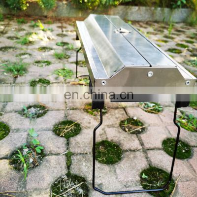 Commercial Patio Grill Machine Fish Argentinian Grill BBQ Machine Charcoal Grills Wood Charcoal Stainless Steel Portable Support