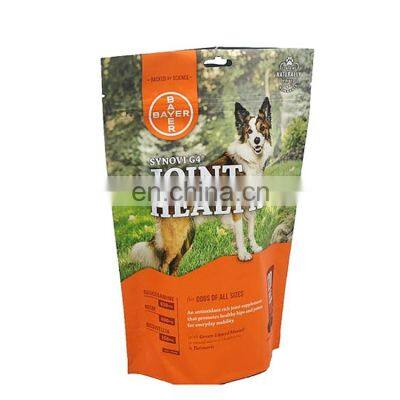 Customizable Design Waterproof Resealable Reusable Pet Treats Bag 5Kg Stand Up Bags Dog Food With Window