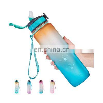 New design BPA free best quality lower price customized sublimation colorful fashion plastic bottles with lid