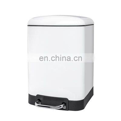 Household metal 13 gallon smart dustbin with strong pedal household dustbin with wire pedal and strong base