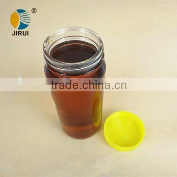 straight clear glass juice bottle